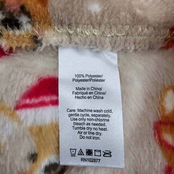 Daydream Plush Ultra Soft Women's Tan Christmas Puppy Pajama Pants Size XL NWT - Picture 7 of 11